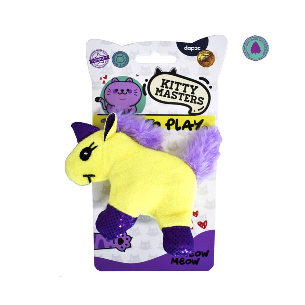 Kitty Masters Time to Play Unicornio bicolor relleno con Catnip