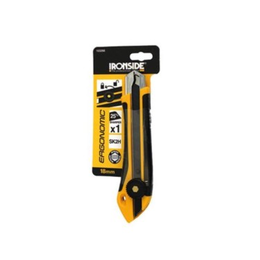 Cúter 18 mm bicomponente ABS+TPR con bloqueo Ironside