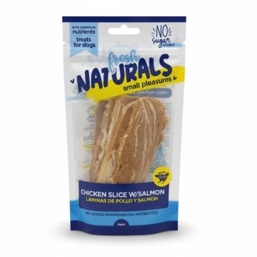 Fresh Naturals láminas pollo y salmón 100 g en Tucan