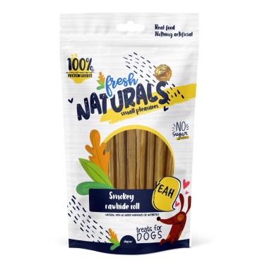 SNACK FRESH NATURALS SMOKEY RAWHIDE ROLLS