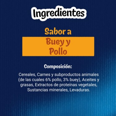 COMPOSICION FELIX CRISPIES BUEY Y POLLO