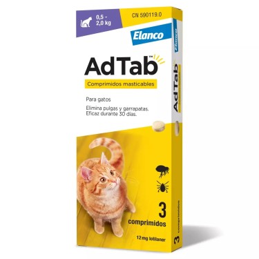 Adtab 3 comprimidos gato 2-8kg