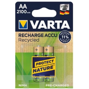 PILA RECARGABLE RECYCLED AA 2100 MAH 2 UNIDADES