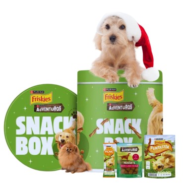 CUBO SNACK NAVIDEÑO PERRO