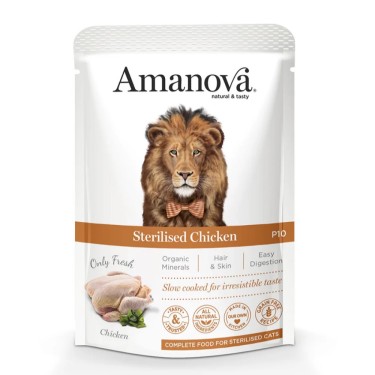 AMANOVA CAT POUCH STERILIZ CHICKEN