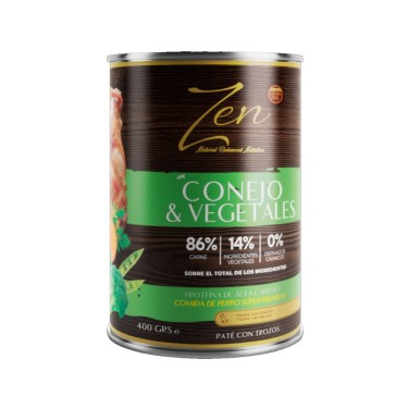 ZEN DOG PATE CONEJO-VEGETALES 400g