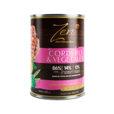 ZEN DOG PATE CORDERO-VEGETALES 400 g