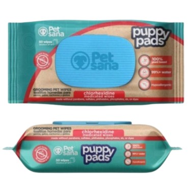 PetSana Puppy Wipes 60 uds - Toallitas para perros y gatos