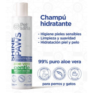 Shine Paws Aloe Vera Shampoo 300ml - PetSana para perros y gato