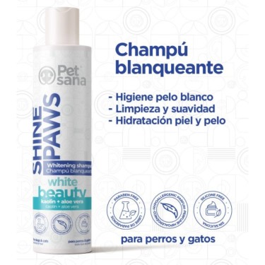 Shine Paws White Beauty Shampoo 300ml - PetSana blanqueador