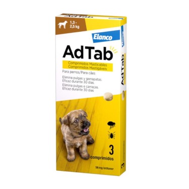 AdTab 56 mg Perros 1,3-2,5 kg Comprimido Masticable