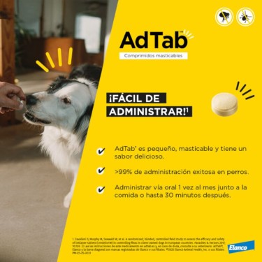 AdTab Comprimido masticable que elimina pulgas y garrapatas