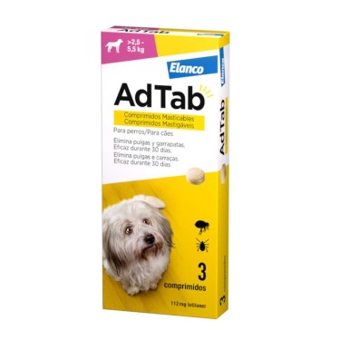 AdTab perros 2.5 a 5.5 kg comprimido masticable