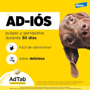 AdTab comprimido masticable garrapatas y pulgas