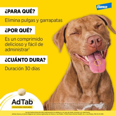 AdTab comprimido masticable garrapatas y pulgas
