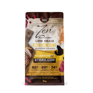 Pienso gatos esterilizados Zen low grain pollo 3 kg