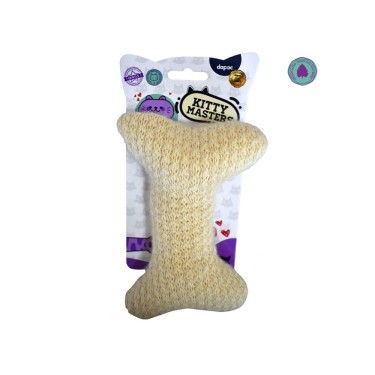 Kitty Masters Time to Play Huesito de Punto Amarillo con Catnip